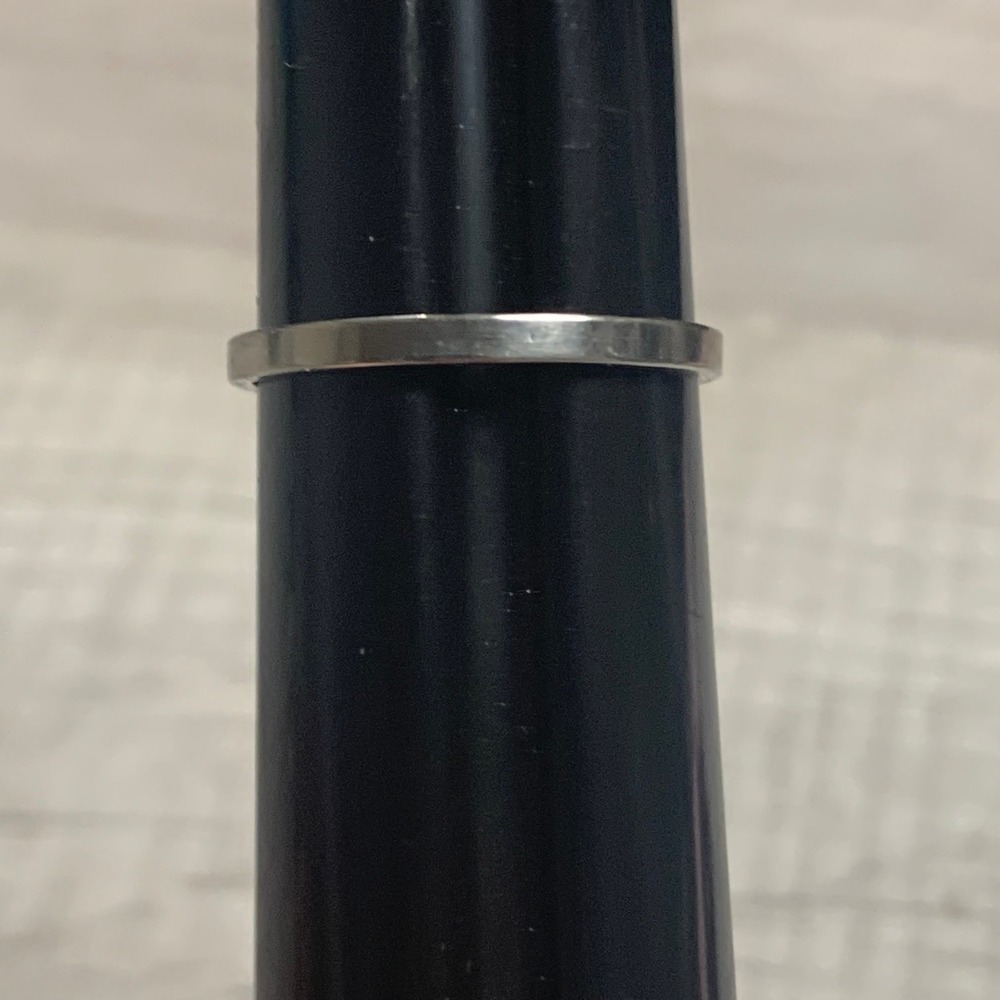 Minimalist Silver Tone Flat Edge Band Ring Size 10 Stackable Thumb Ring